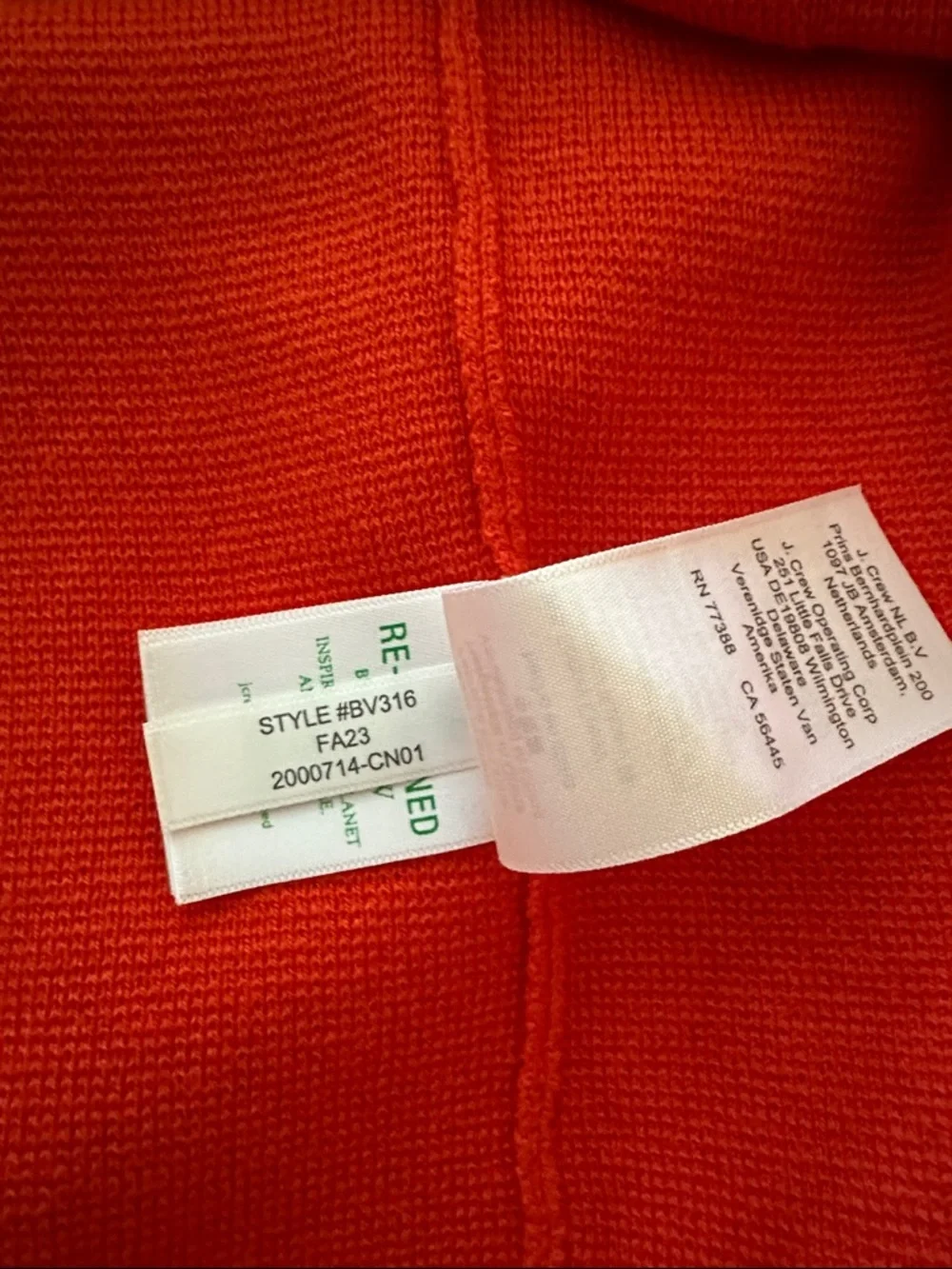 J. Crew Giselle V-Neck Sweater-Blazer in Orange, Gold Buttons Cardigan XL